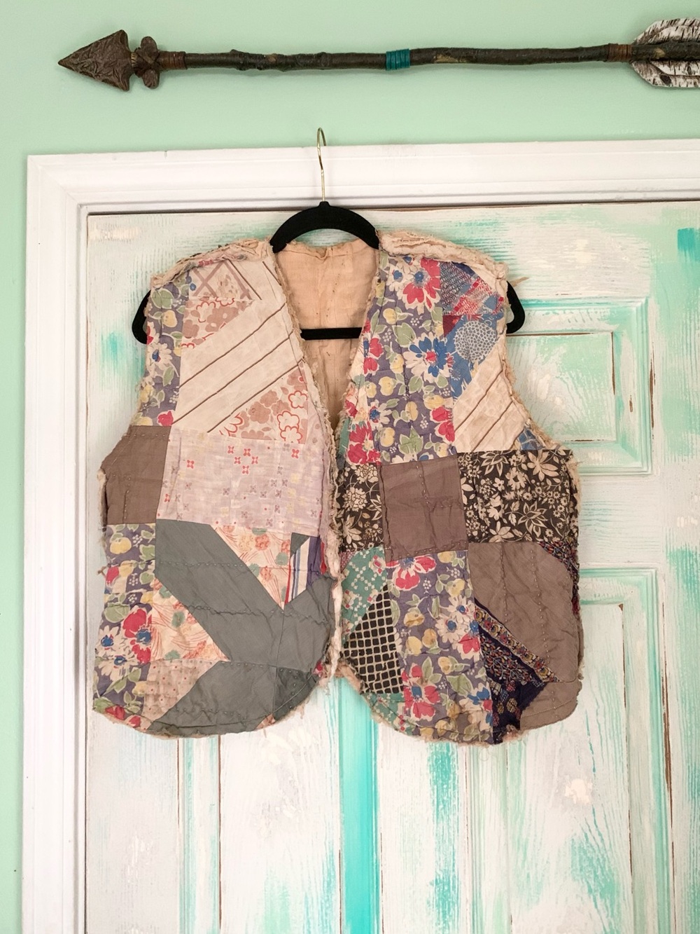 Vintage Handmade Patchwork Quilt Vest